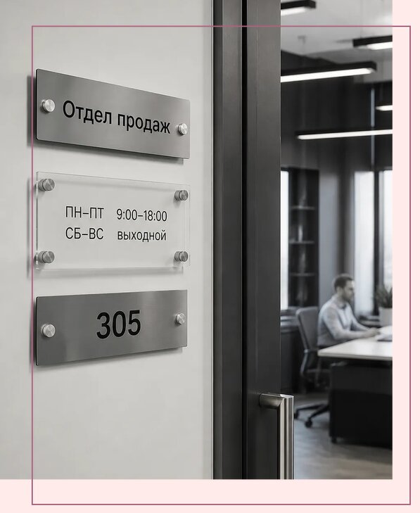 Офисные таблички на дверь в Улане-Удэ по цене от 5019 р. | Аванза-Лнд